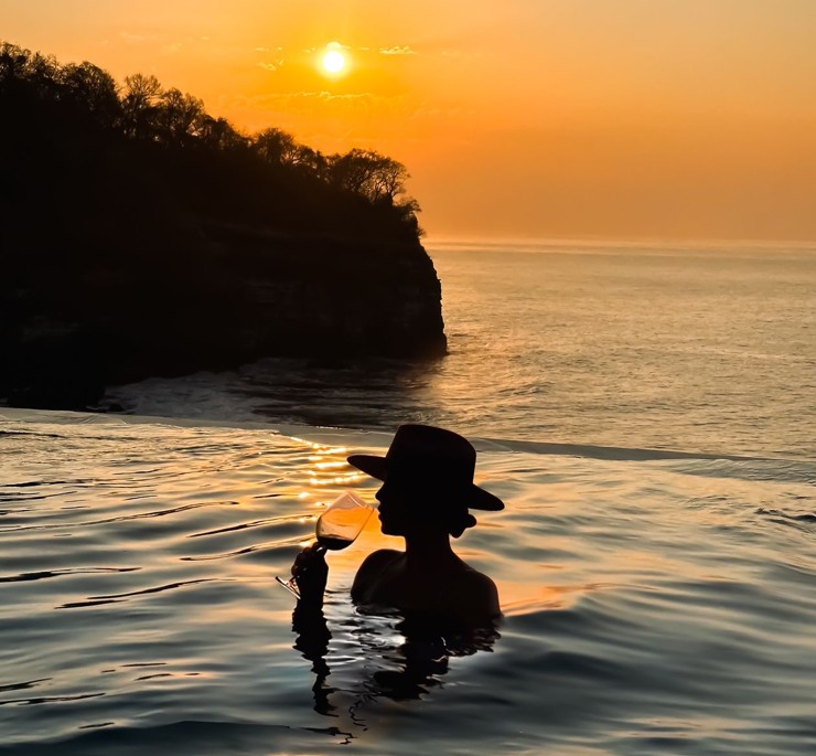 Atardecer sobre la villa